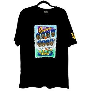 Dodgers Los Angeles Lakers Showtime Reunion Short Sleeve T-Shirt Size XL